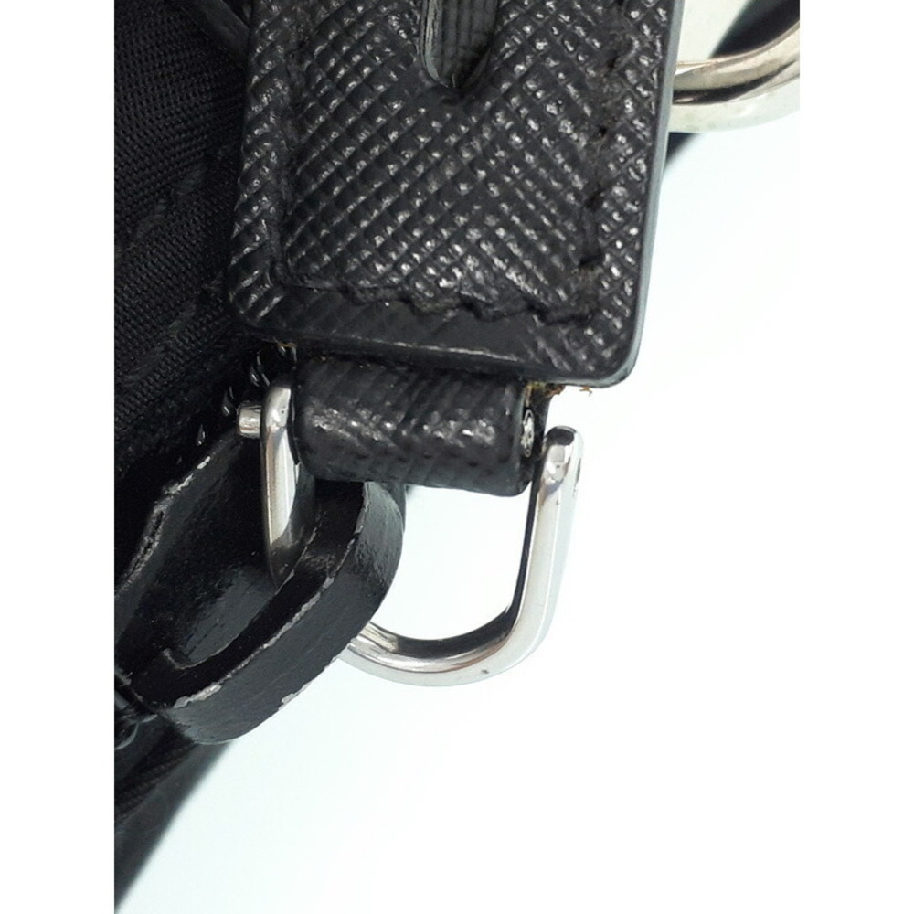 Prada leather saffiano nylon Black briefcase - Picture 6 of 9